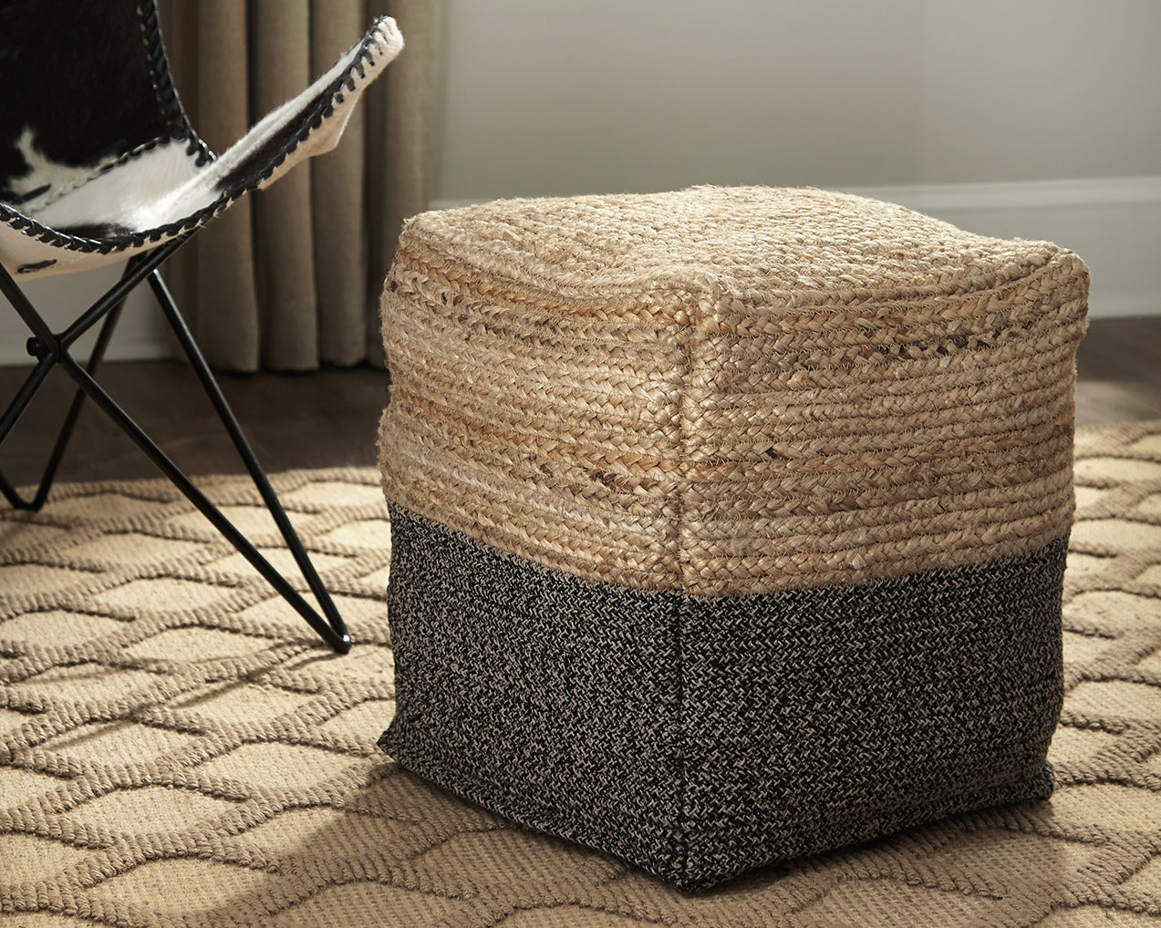 Myers Furniture Outlet - Ashley Furniture - Sweed Valley Pouf - Pouf / Natural/White - A1000420