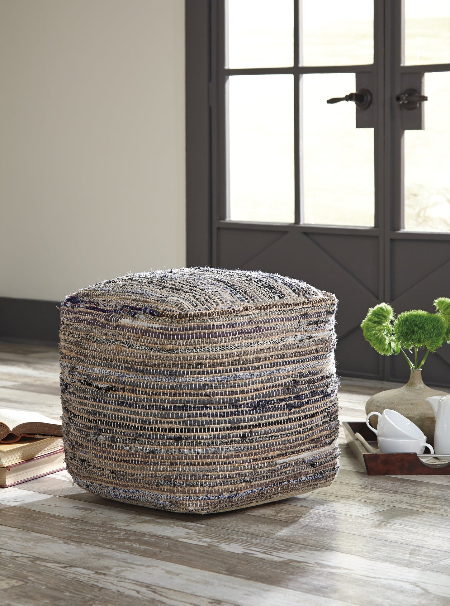 Myers Furniture Outlet - Ashley Furniture - Absalom Pouf - Pouf / Denim - A1000550