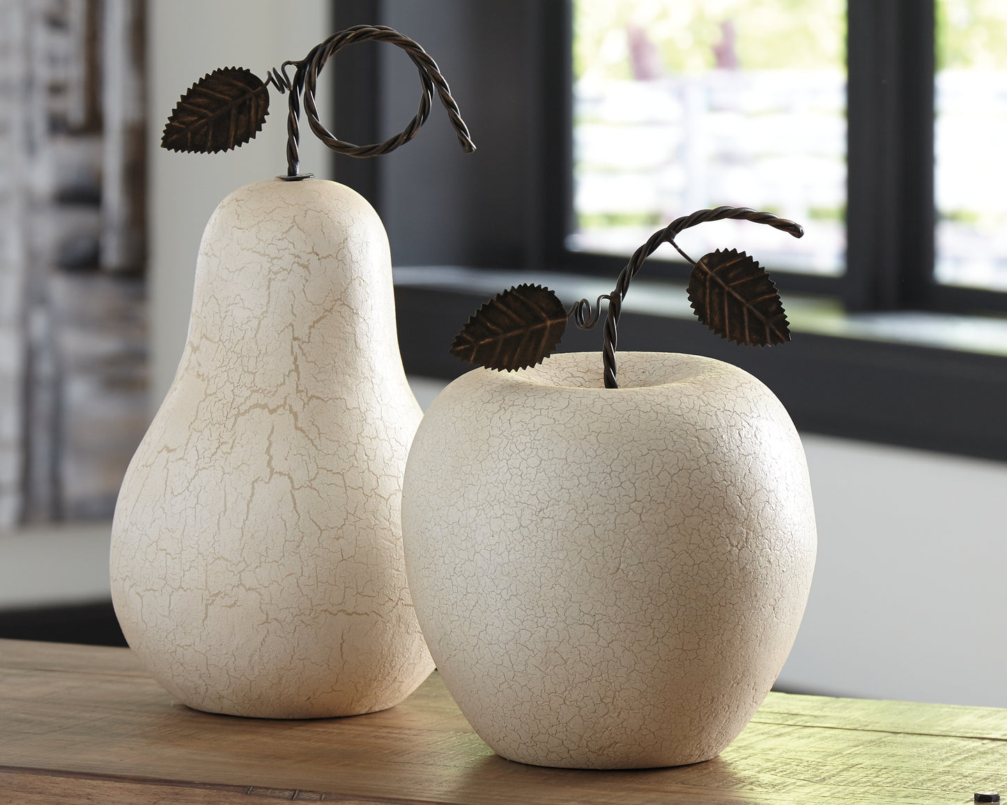 Myers Furniture Outlet - Ashley Furniture - Bidelia Sculpture - Sculpture Set (Set of 2) / Antique White - A2000381