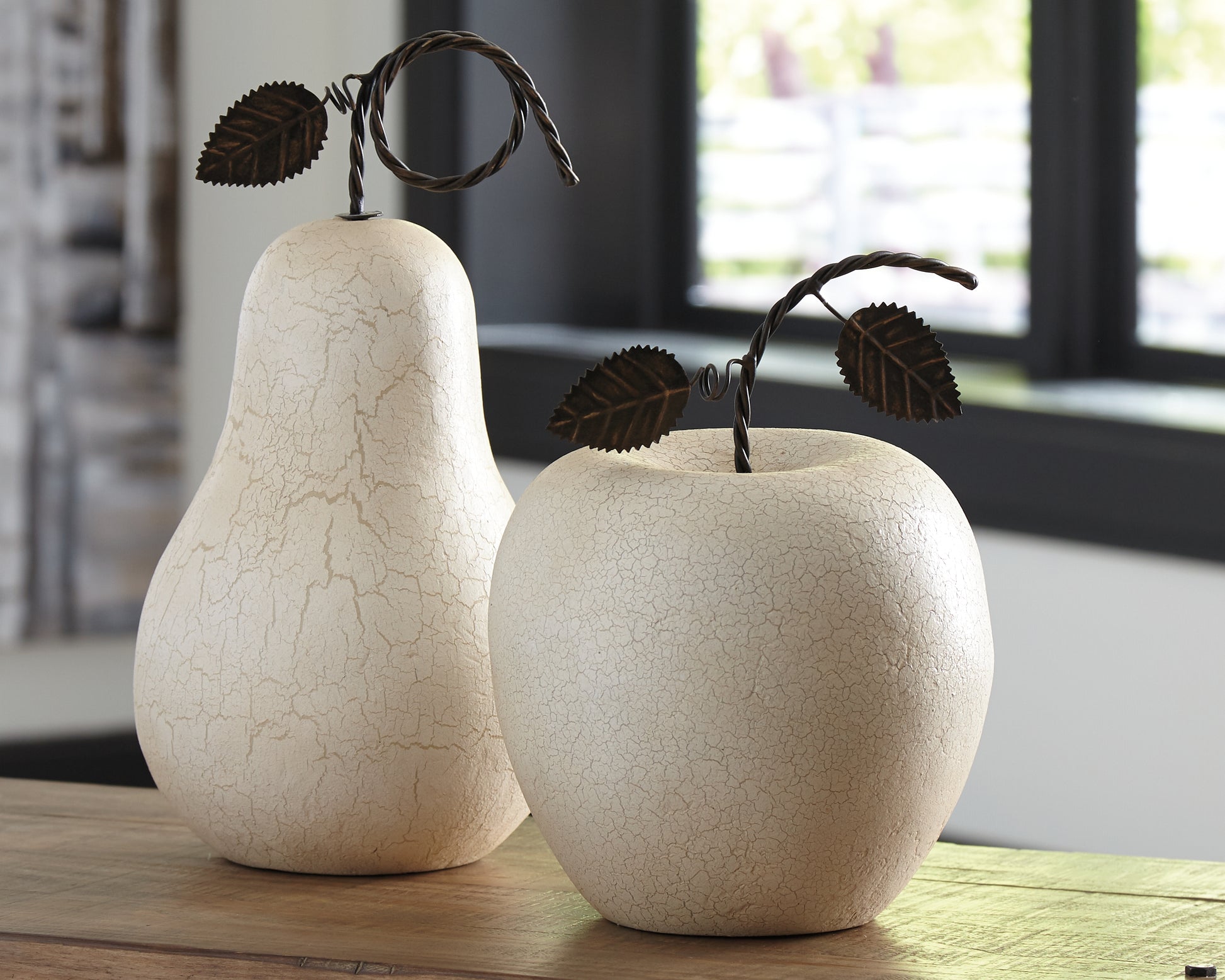 Myers Furniture Outlet - Ashley Furniture - Bidelia Sculpture - Sculpture Set (Set of 2) / Antique White - A2000381