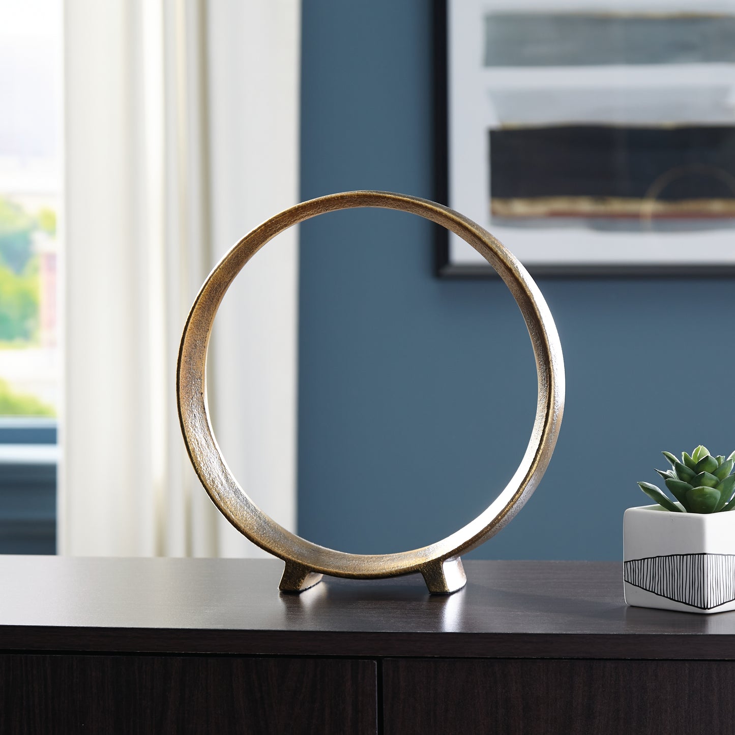 Myers Furniture Outlet - Ashley Furniture - Ryandale Sculpture - Sculpture (2/CS) / Antique Brass Finish - A2000499