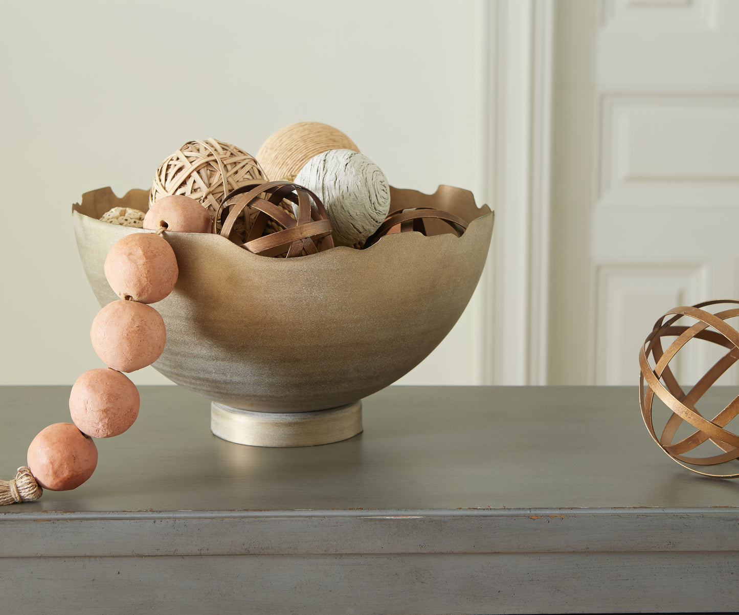 Myers Furniture Outlet - Ashley Furniture - Maura Bowl - Bowl / Antique Gold Finish - A2000594