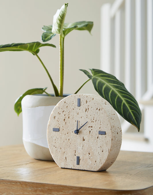 Myers Furniture Outlet - Ashley Furniture - Donfordson Table Clock (Set of 2) - Table Clock (2/CS) / Beige - A2000660
