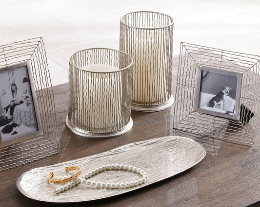 Myers Furniture Outlet - Ashley Furniture - Dympna Accessory Set (Set of 5) - Accessory Set (5/CN) / Silver Finish - A2C00115