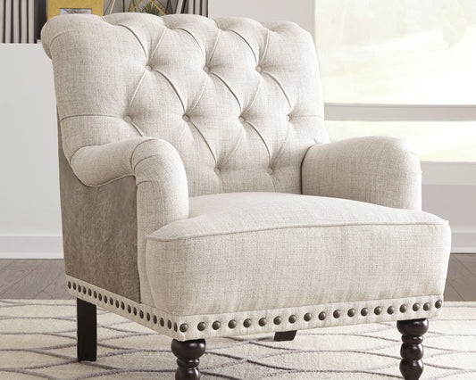Myers Furniture Outlet - Ashley Furniture - Tartonelle Accent Chair - Accent Chair / Ivory/Taupe - A3000053