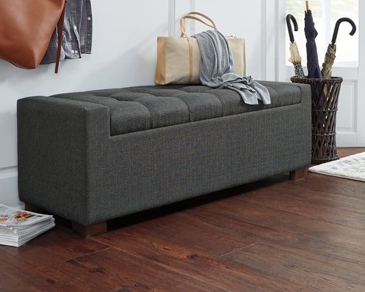 Myers Furniture Outlet - Ashley Furniture - Cortwell Storage Bench - Storage Bench / Gray / 54"W x 18"D x 18"H - A3000224