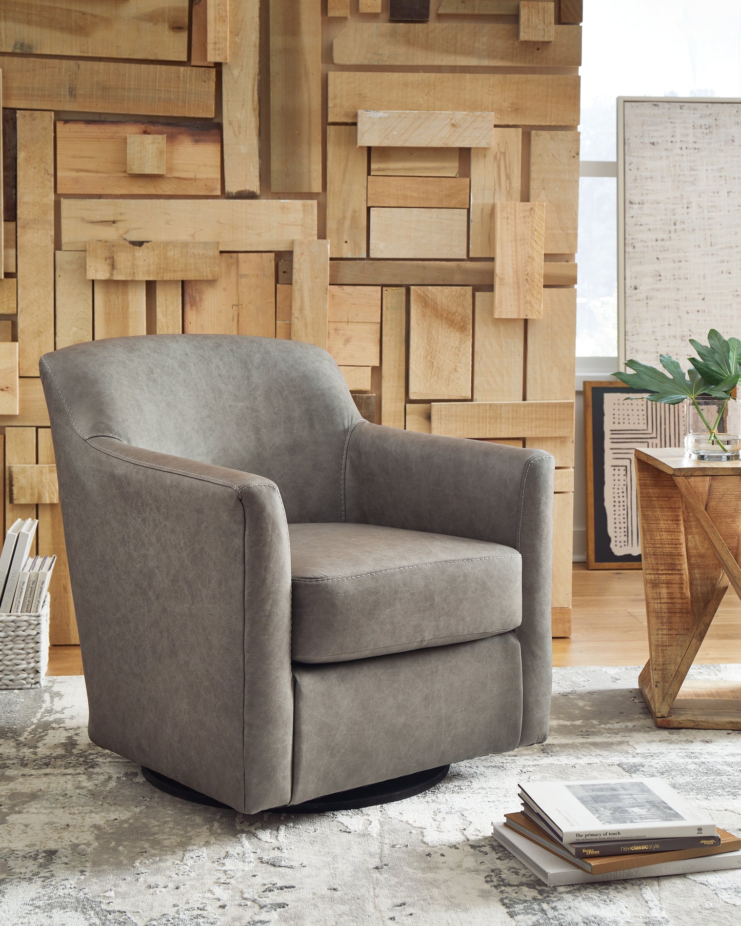 Myers Furniture Outlet - Ashley Furniture - Bradney Swivel Accent Chair - Swivel Accent Chair / Fossil - A3000324