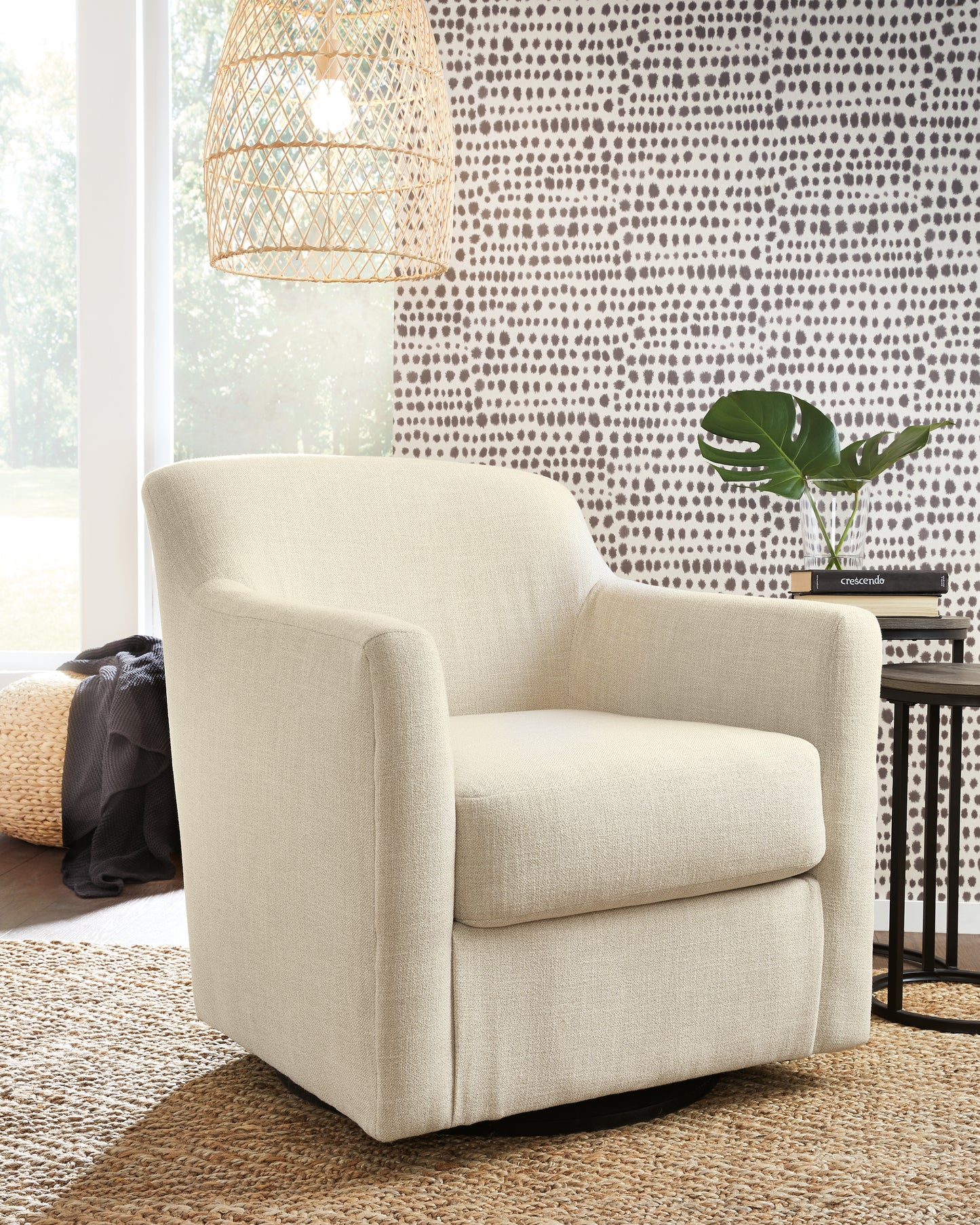 Myers Furniture Outlet - Ashley Furniture - Bradney Swivel Accent Chair - Swivel Accent Chair / Linen - A3000325