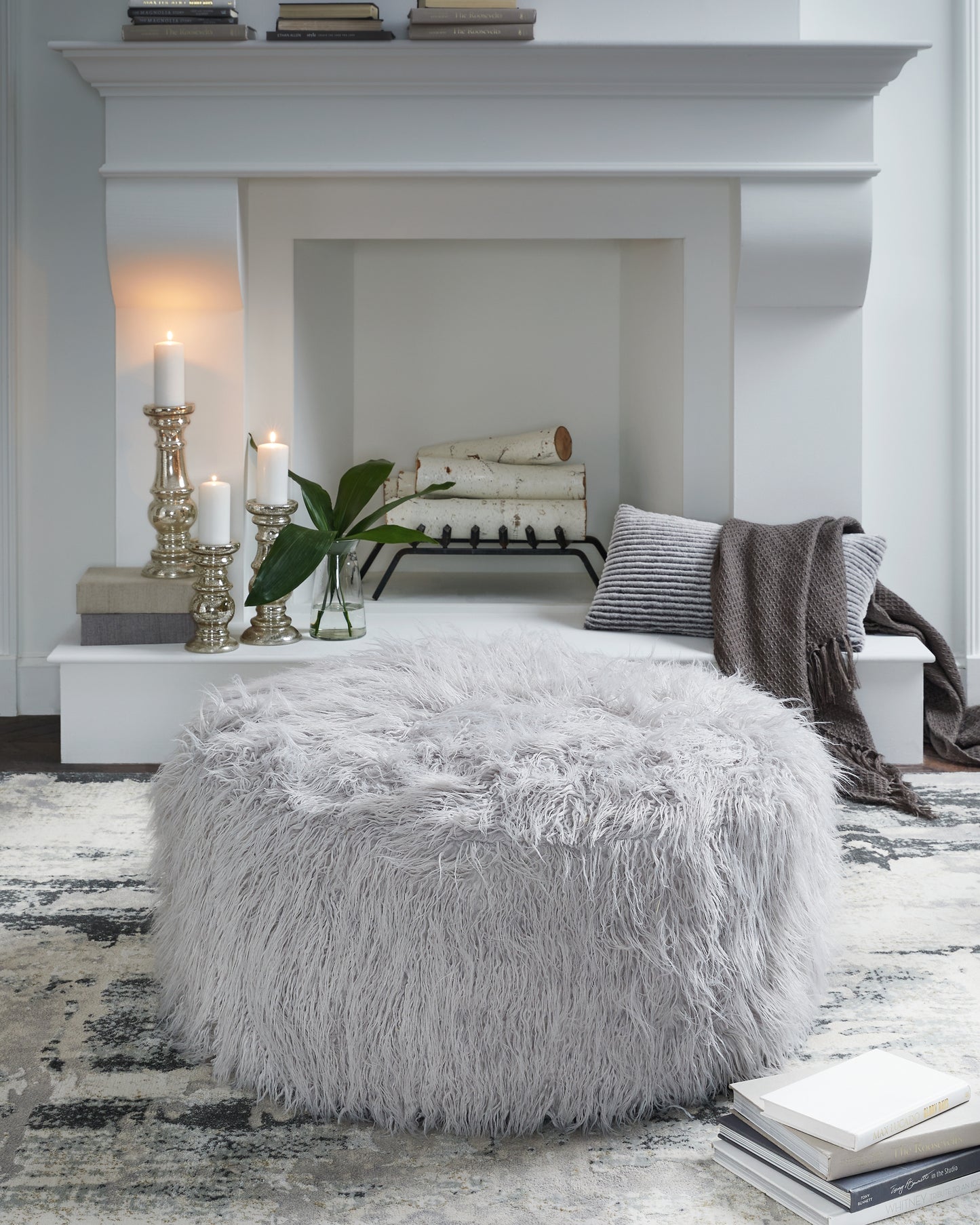 Myers Furniture Outlet - Ashley Furniture - Galice Living Room - Oversized Accent Ottoman / Light Gray - A3000333