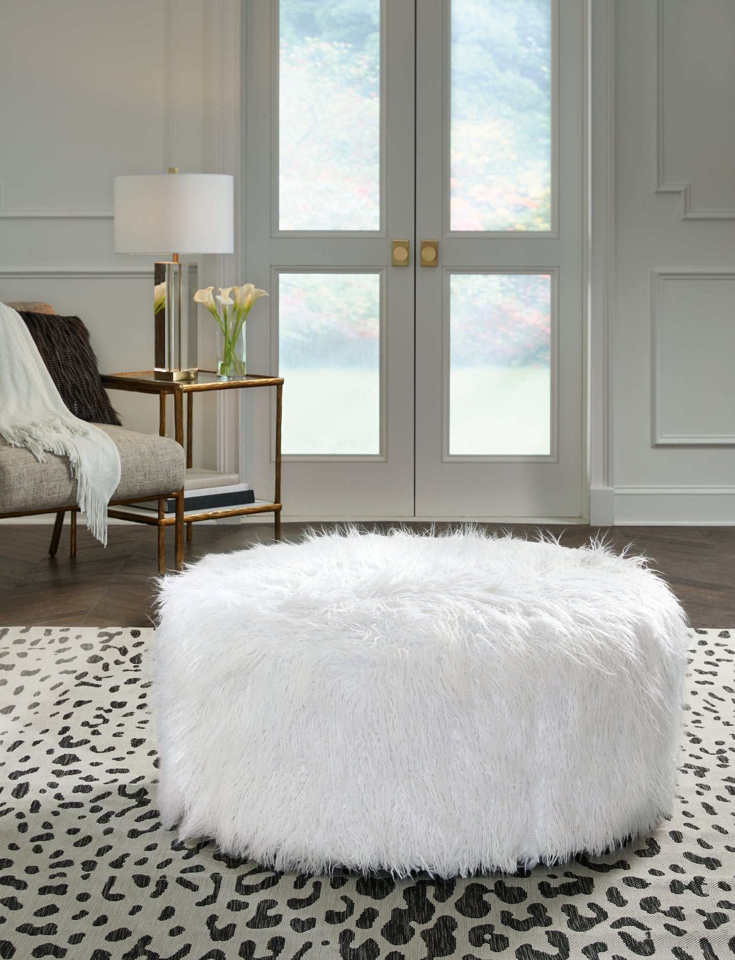 Myers Furniture Outlet - Ashley Furniture - Galice Living Room - Oversized Accent Ottoman / Light Gray - A3000333