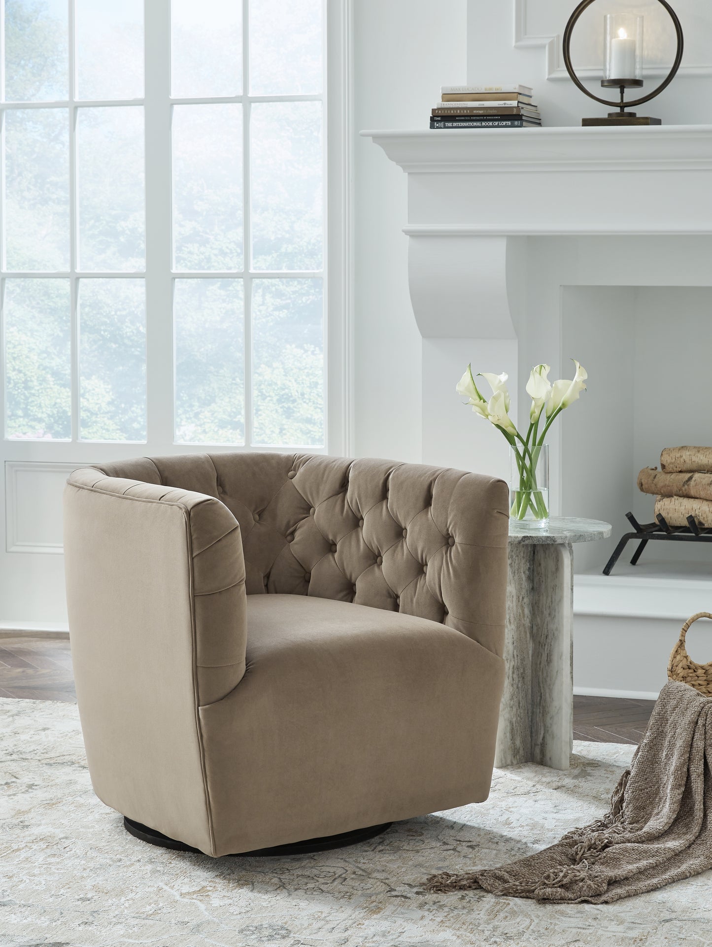Myers Furniture Outlet - Ashley Furniture - Hayesler Swivel Accent Chair - Swivel Accent Chair / Cocoa - A3000661