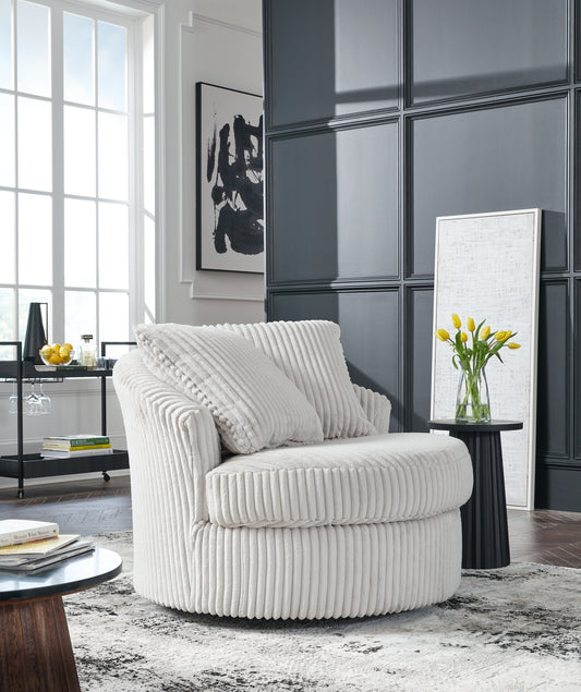 Myers Furniture Outlet - Ashley Furniture - Gramwell Swivel Accent Chair - Swivel Accent Chair / Onyx - A3000725