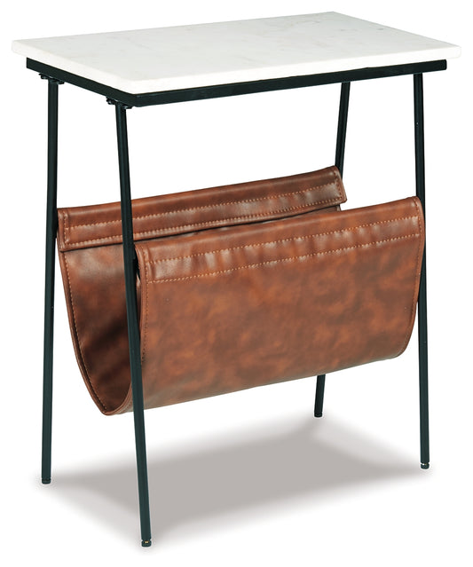 Myers Furniture Outlet - Ashley Furniture - Etanbury Accent Table - Accent Table / Brown/Black/White - A4000254