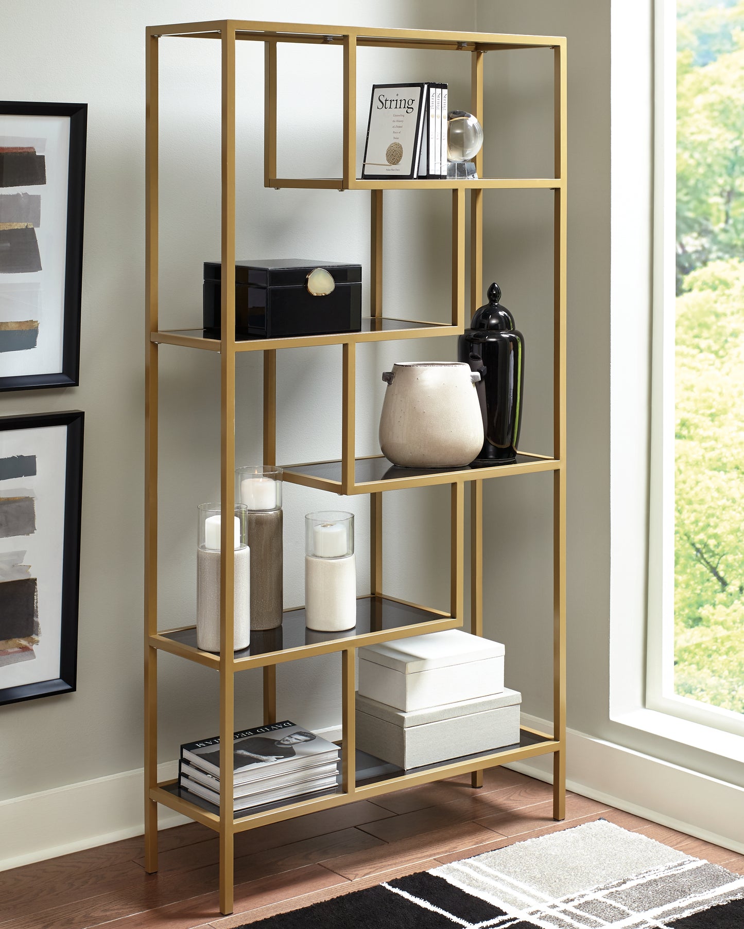 Myers Furniture Outlet - Ashley Furniture - Frankwell Bookcase - Bookcase / Brown/Black - A4000021