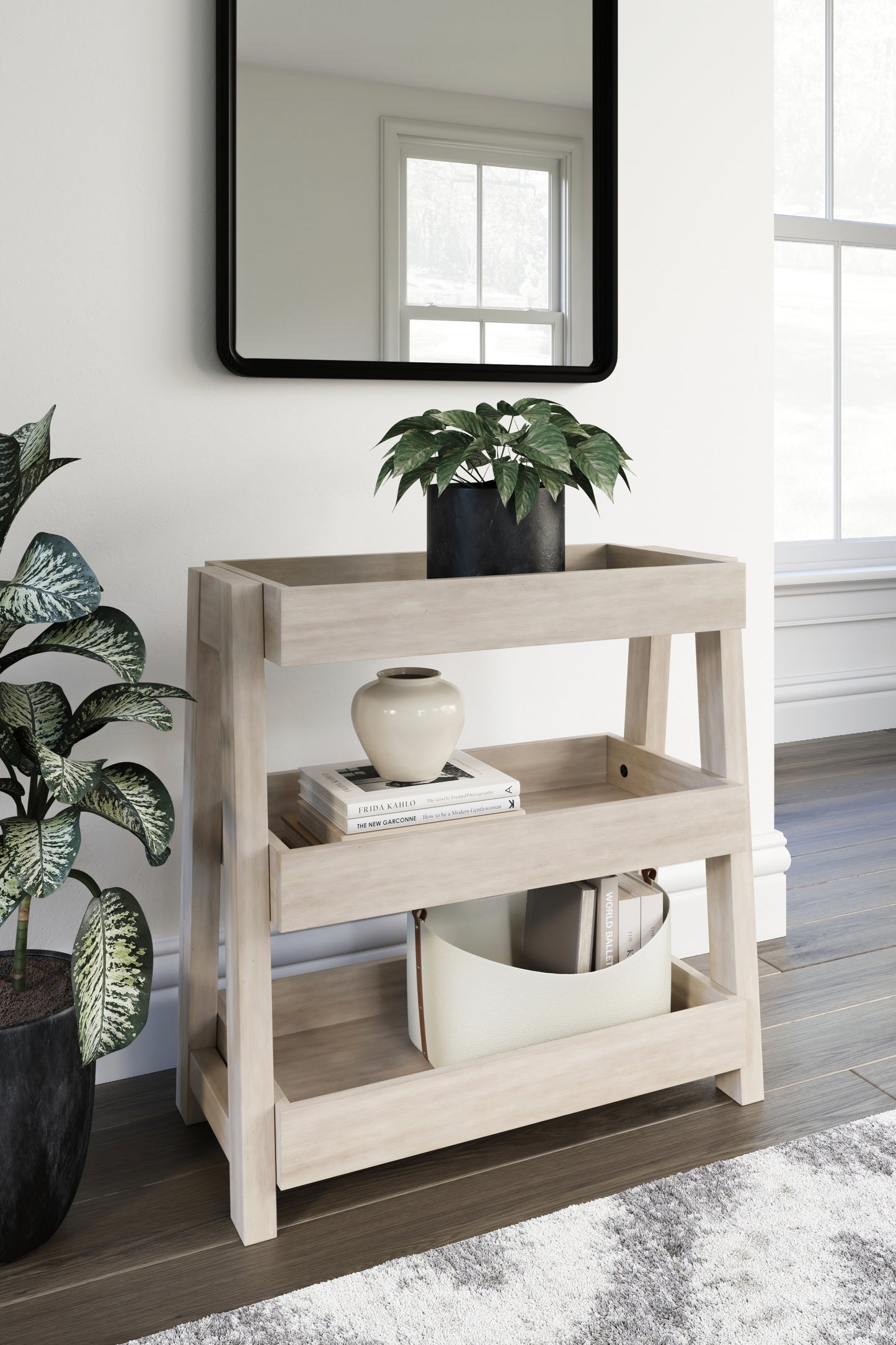 Myers Furniture Outlet - Ashley Furniture - Blariden Shelf Accent Table - Shelf Accent Table / Light Tan - A4000368