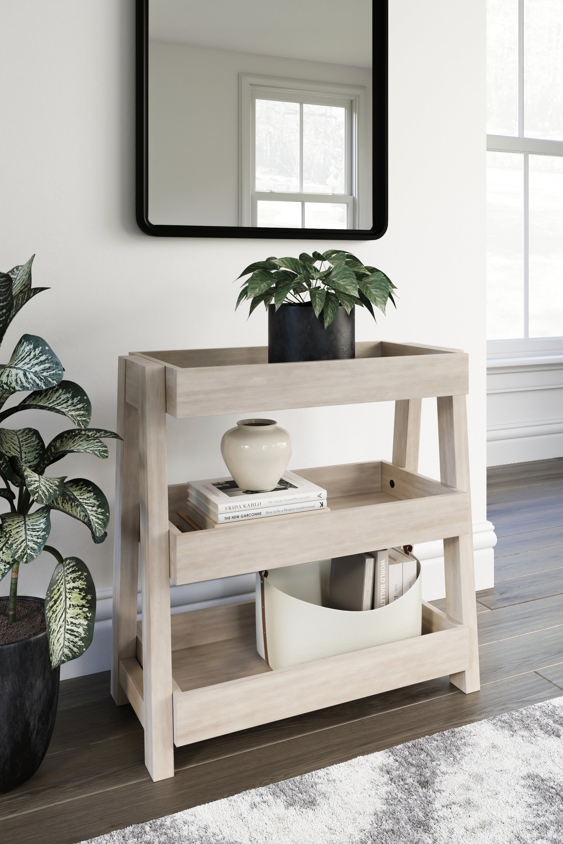 Myers Furniture Outlet - Ashley Furniture - Blariden Shelf Accent Table - Shelf Accent Table / Light Tan - A4000368