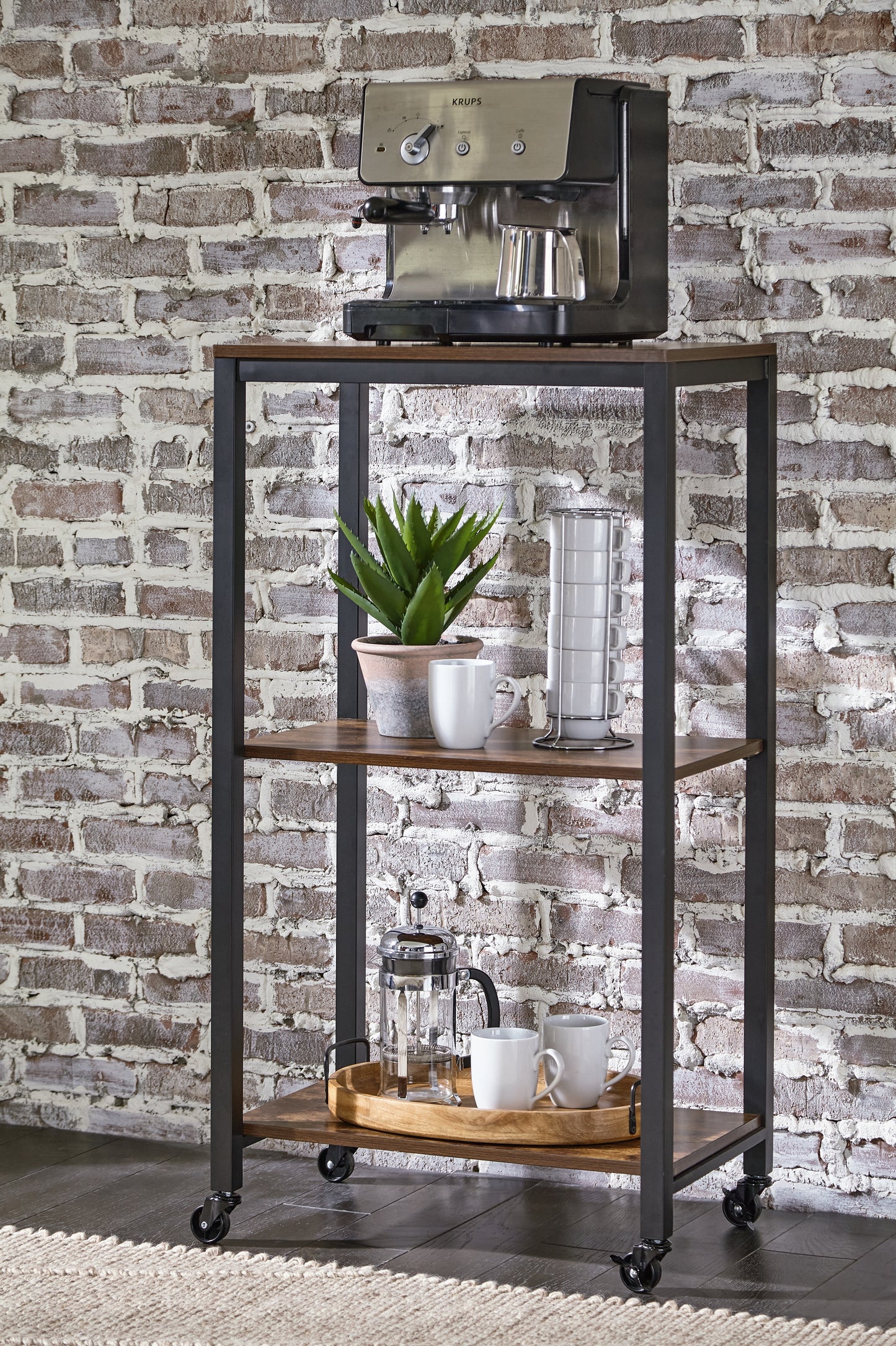 Myers Furniture Outlet - Ashley Furniture - Bevinfield Bar Cart - Bar Cart / Brown/Black - A4000394