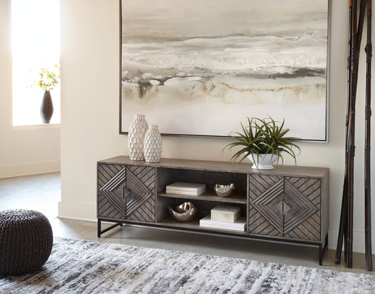 Myers Furniture Outlet - Ashley Furniture - Treybrook Accent Cabinet - Accent Cabinet / Distressed Gray - A4000512