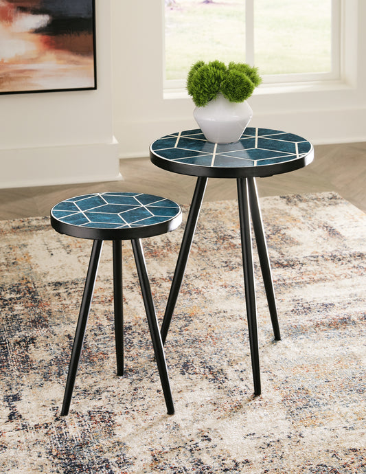 Myers Furniture Outlet - Ashley Furniture - Clairbelle Accent Table (Set of 2) - Accent Table (Set of 2) / Teal - A4000523