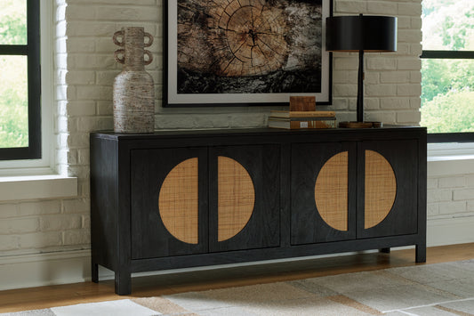 Myers Furniture Outlet - Ashley Furniture - Cliffiings Accent Cabinet - Accent Cabinet / Black/Natural - A4000575
