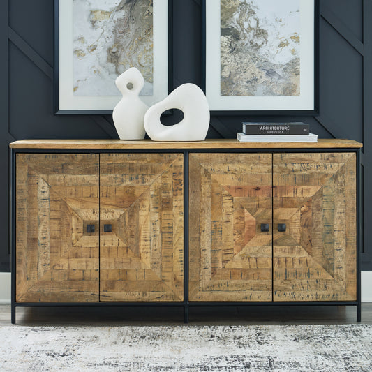Myers Furniture Outlet - Ashley Furniture - Camney Accent Cabinet - Accent Cabinet / Brown/Black - A4000581