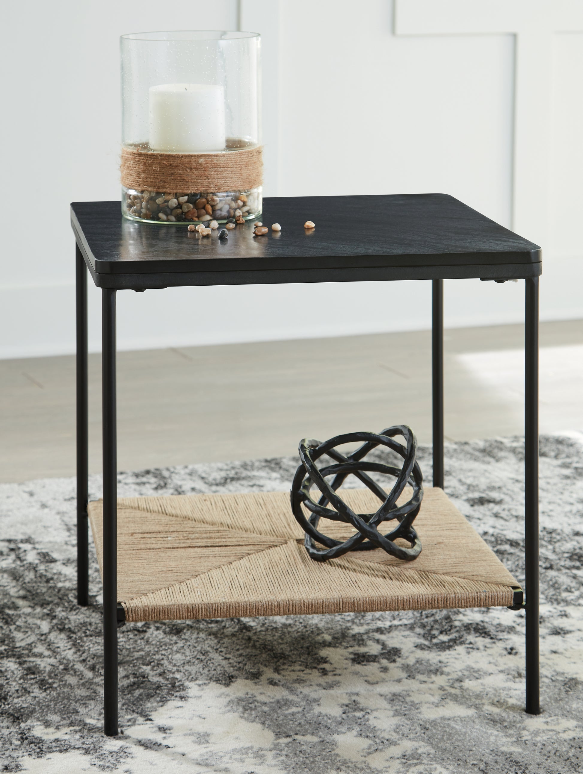 Myers Furniture Outlet - Ashley Furniture - Minrich Accent Table - Accent Table / Black/Natural - A4000591