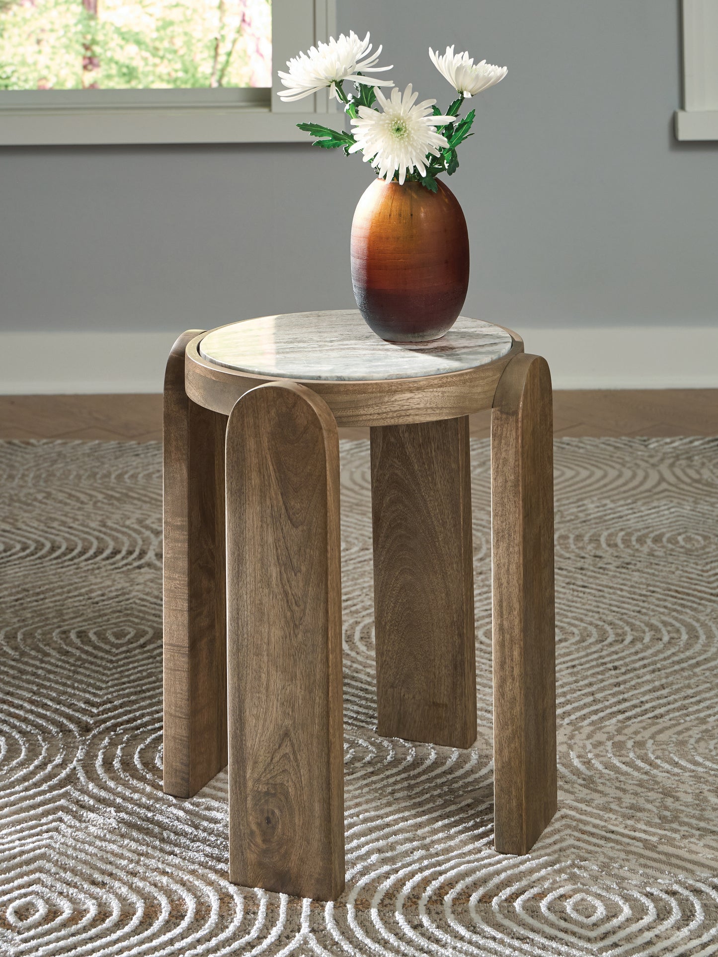 Myers Furniture Outlet - Ashley Furniture - Gavrilley Accent Table - Accent Table / Gray/White/Brown - A4000722