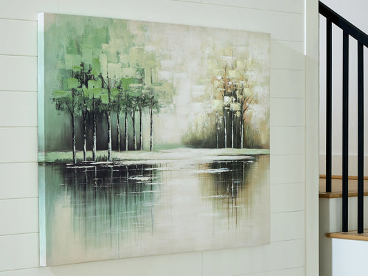 Myers Furniture Outlet - Ashley Furniture - Garlenridge Wall Decor - Wall Art / Green/Tan/White - A8000470