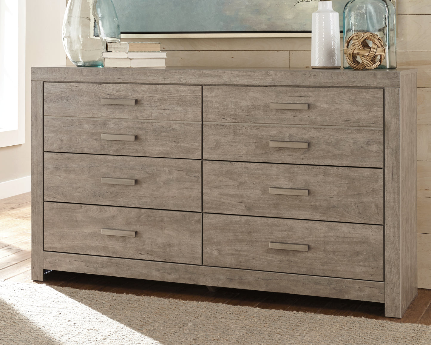 Myers Furniture Outlet - Ashley Furniture - Culverbach Bedroom - Six Drawer Dresser / Gray - B070-31