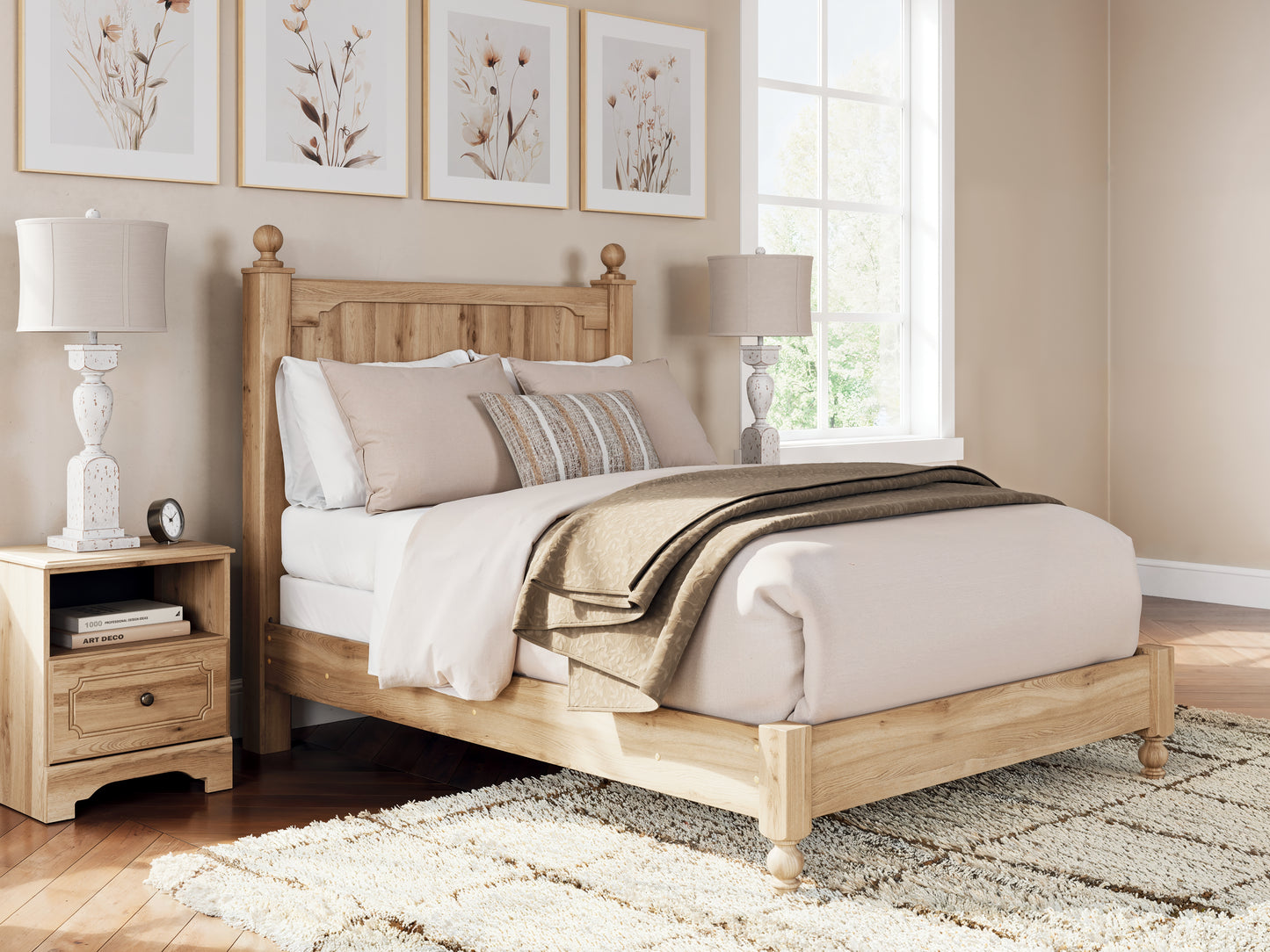 Myers Furniture Outlet - Ashley Furniture - Aleaport Bedroom - Full Panel Bed / Warm Brown - PCB1075B4