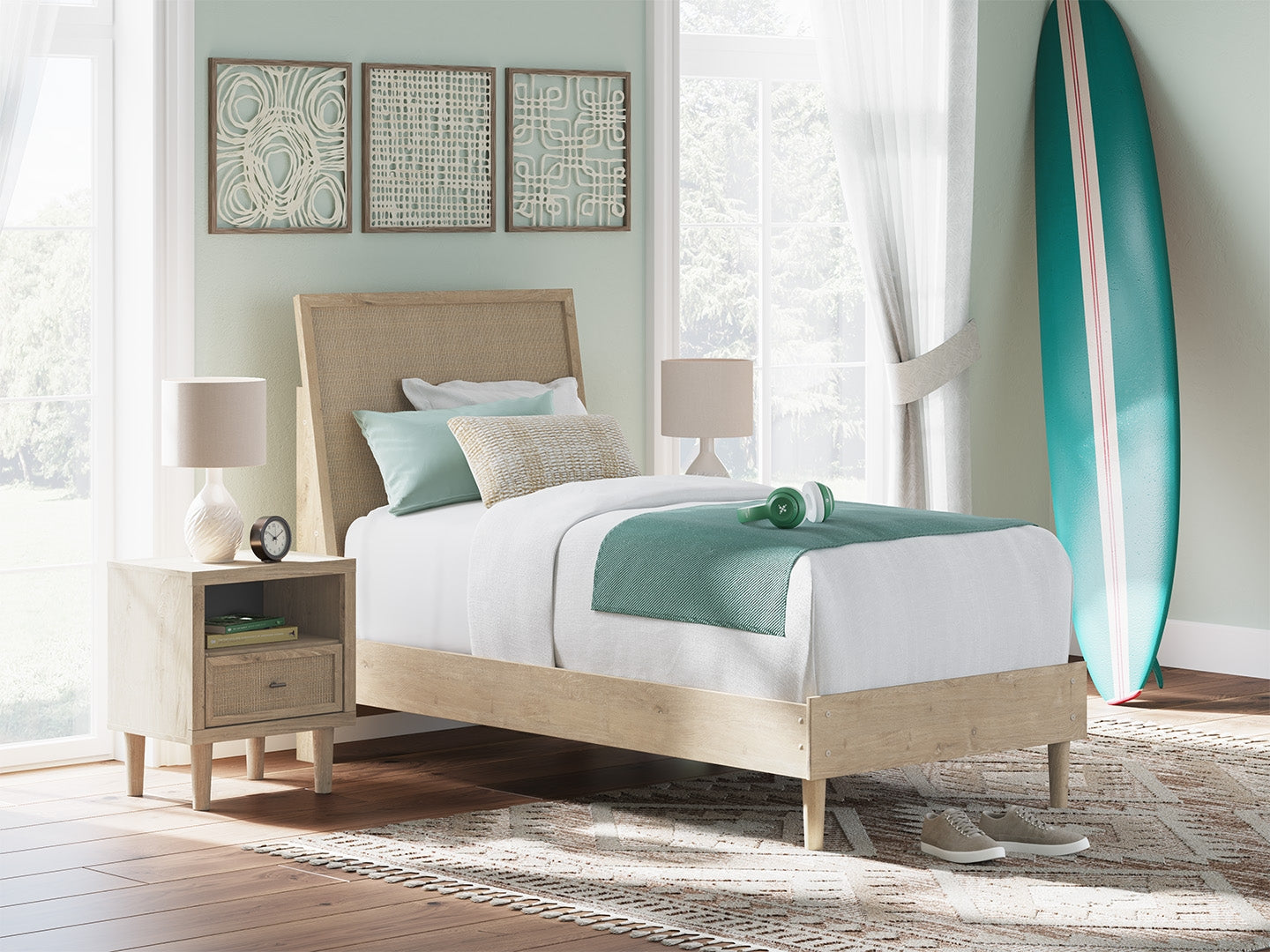Myers Furniture Outlet - Ashley Furniture - Cielden Bedroom - Twin Panel Bed / Two-tone - B1199B18