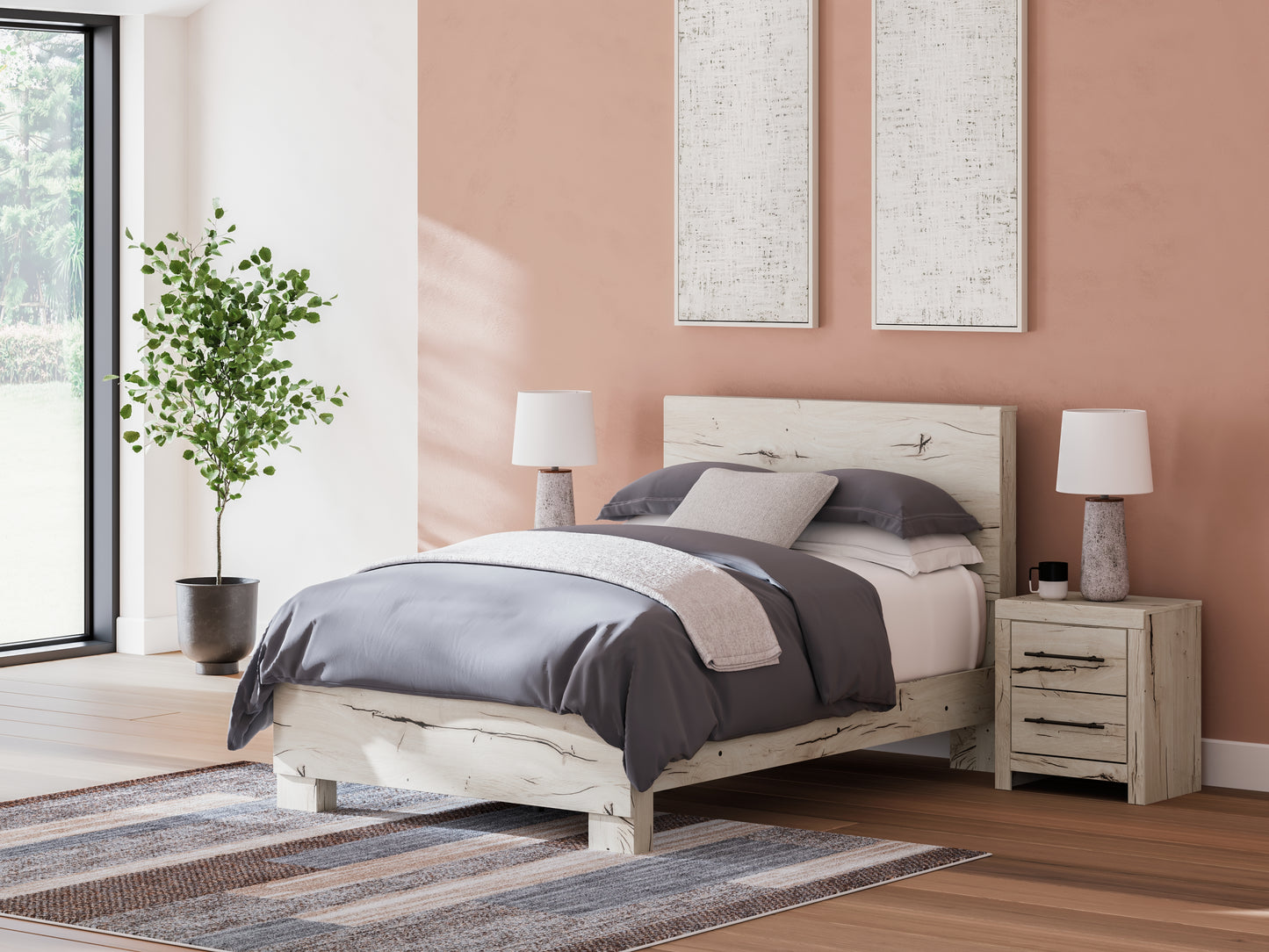 Myers Furniture Outlet - Ashley Furniture - Lawroy Bedroom - Full Panel Bed / Light Natural - B2310B16