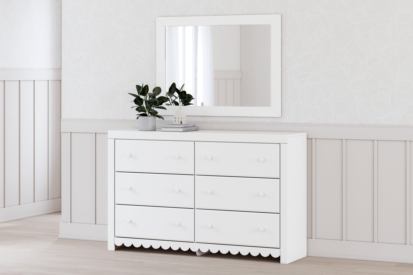 Myers Furniture Outlet - Ashley Furniture - Mollviney Bedroom - Full Panel Storage Bed / White - B2540B7