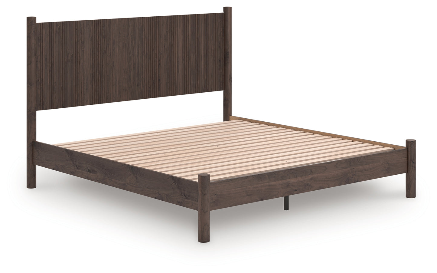 Myers Furniture Outlet - Ashley Furniture - Pamytta Bedroom - King Panel Platform Bed / Brown - PCB2614B27