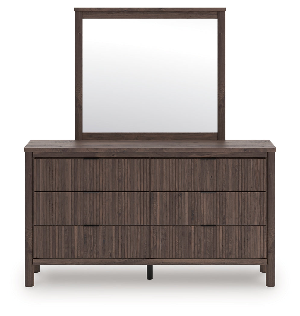 Myers Furniture Outlet - Ashley Furniture - Pamytta Bedroom - Dresser and Mirror / Brown - PCB2614B1