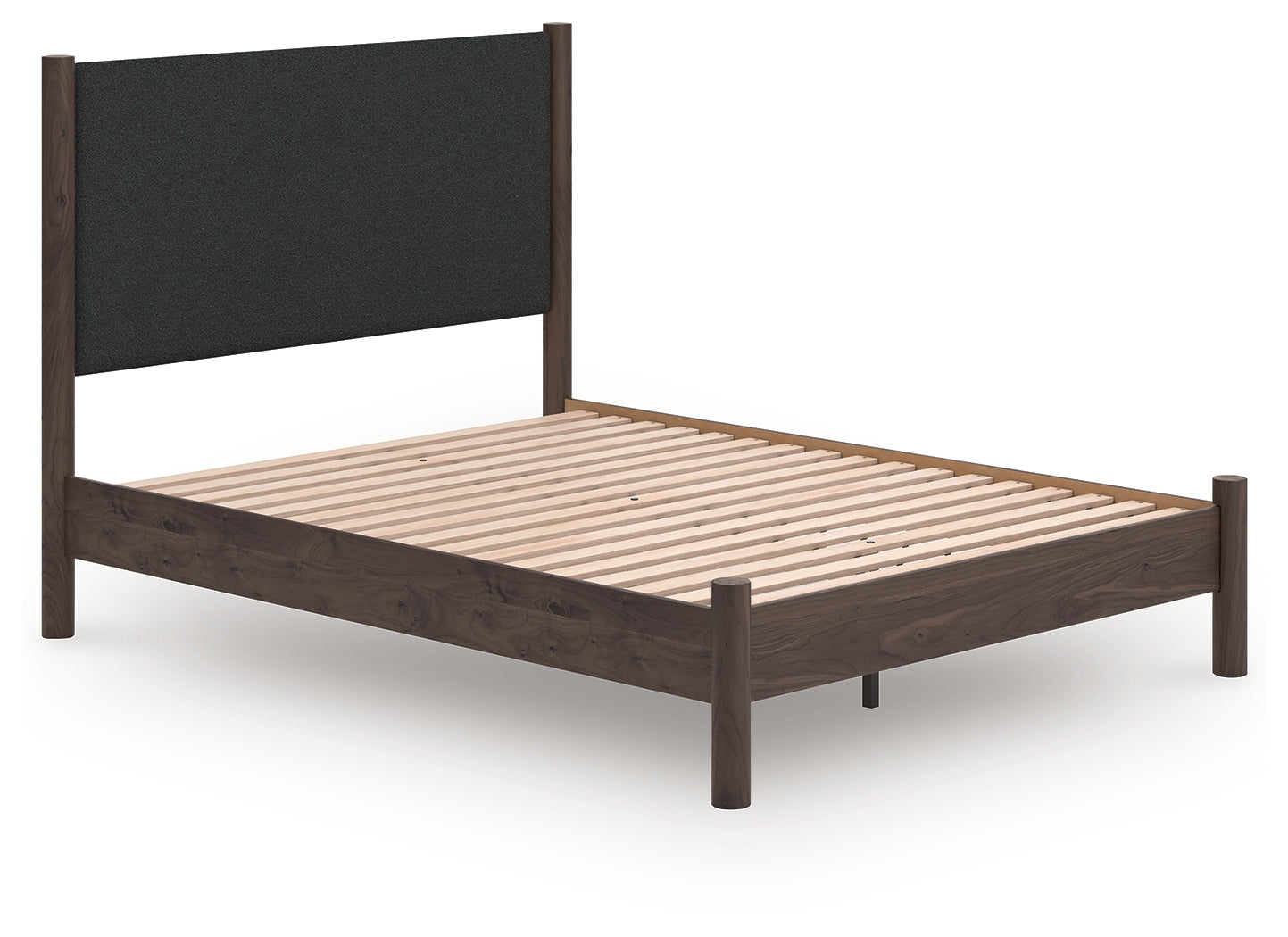 Myers Furniture Outlet - Ashley Furniture - Pamytta Bedroom - Queen Upholstered Panel Platform Bed / Brown - PCB2614B12