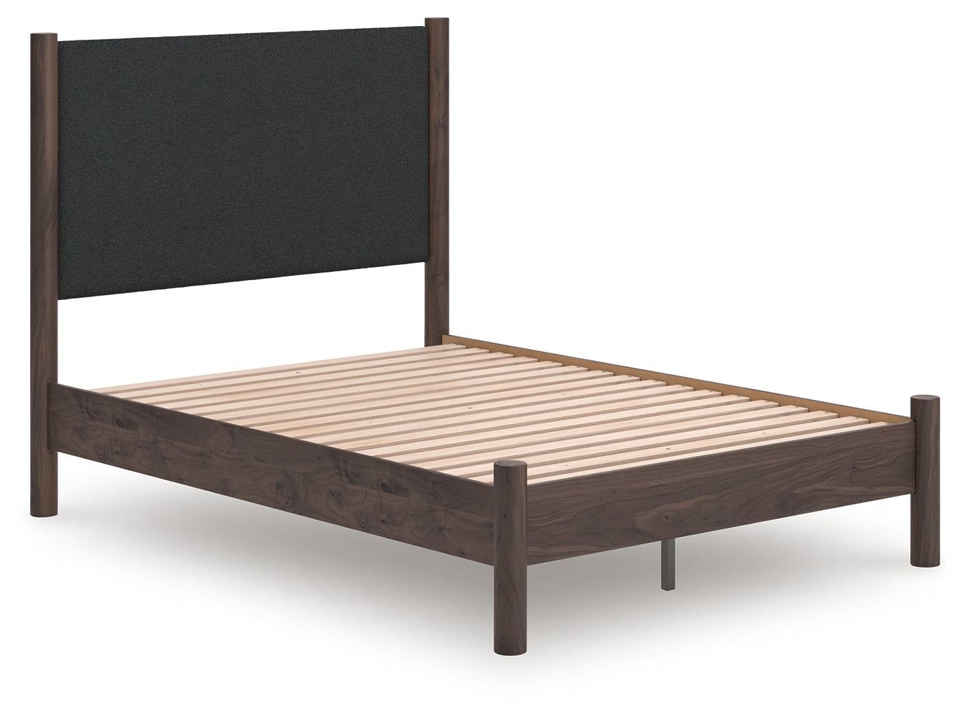 Myers Furniture Outlet - Ashley Furniture - Pamytta Bedroom - Full Upholstered Panel Platform Bed / Brown - PCB2614B10