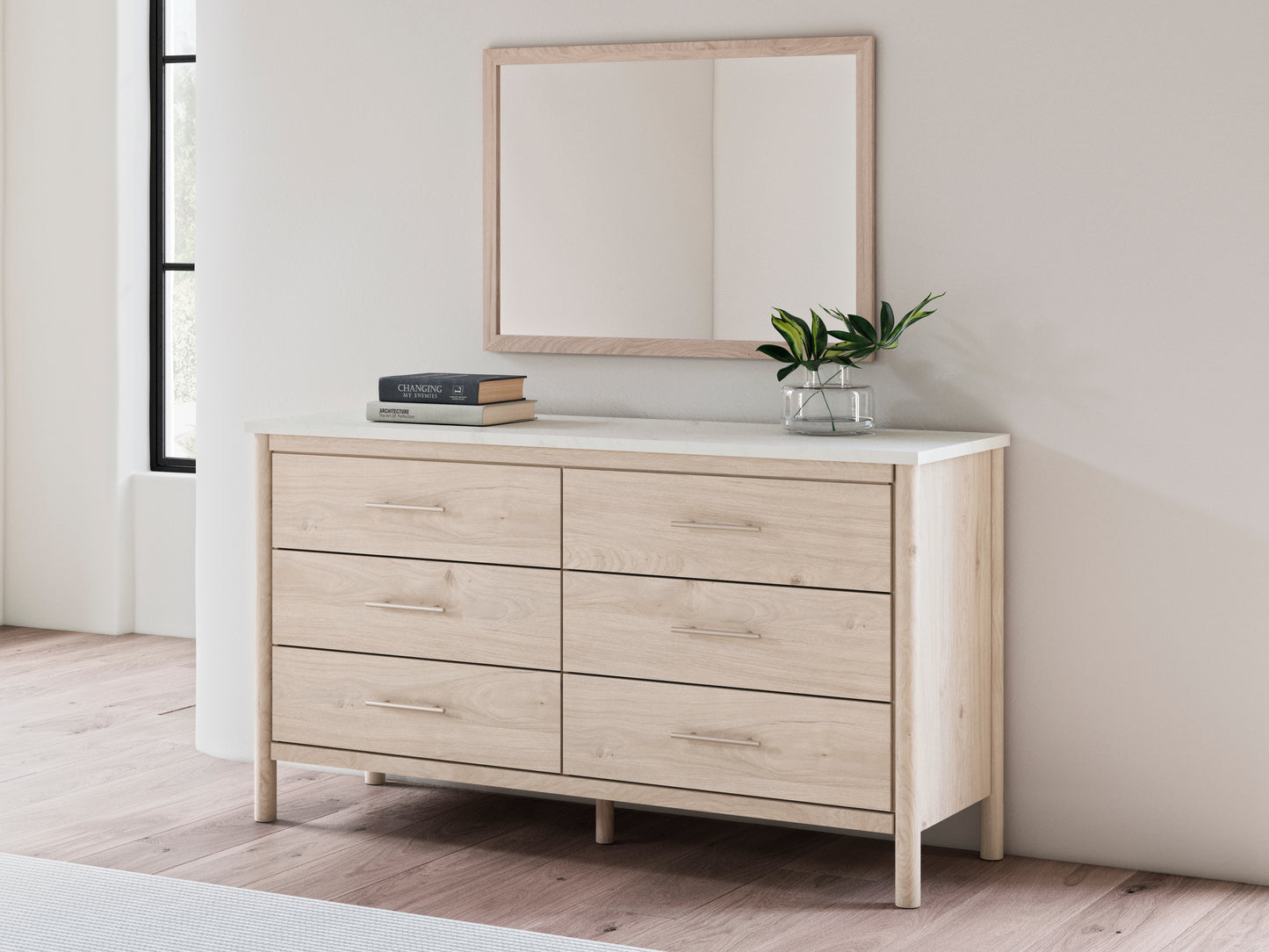 Myers Furniture Outlet - Ashley Furniture - Cadmori Bedroom - Dresser and Mirror / Two-tone - B2615B1