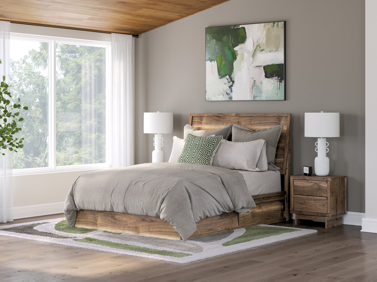 Myers Furniture Outlet - Ashley Furniture - Chirason Bedroom - Queen Panel Bed with Storage / Brown - PCB3367B4