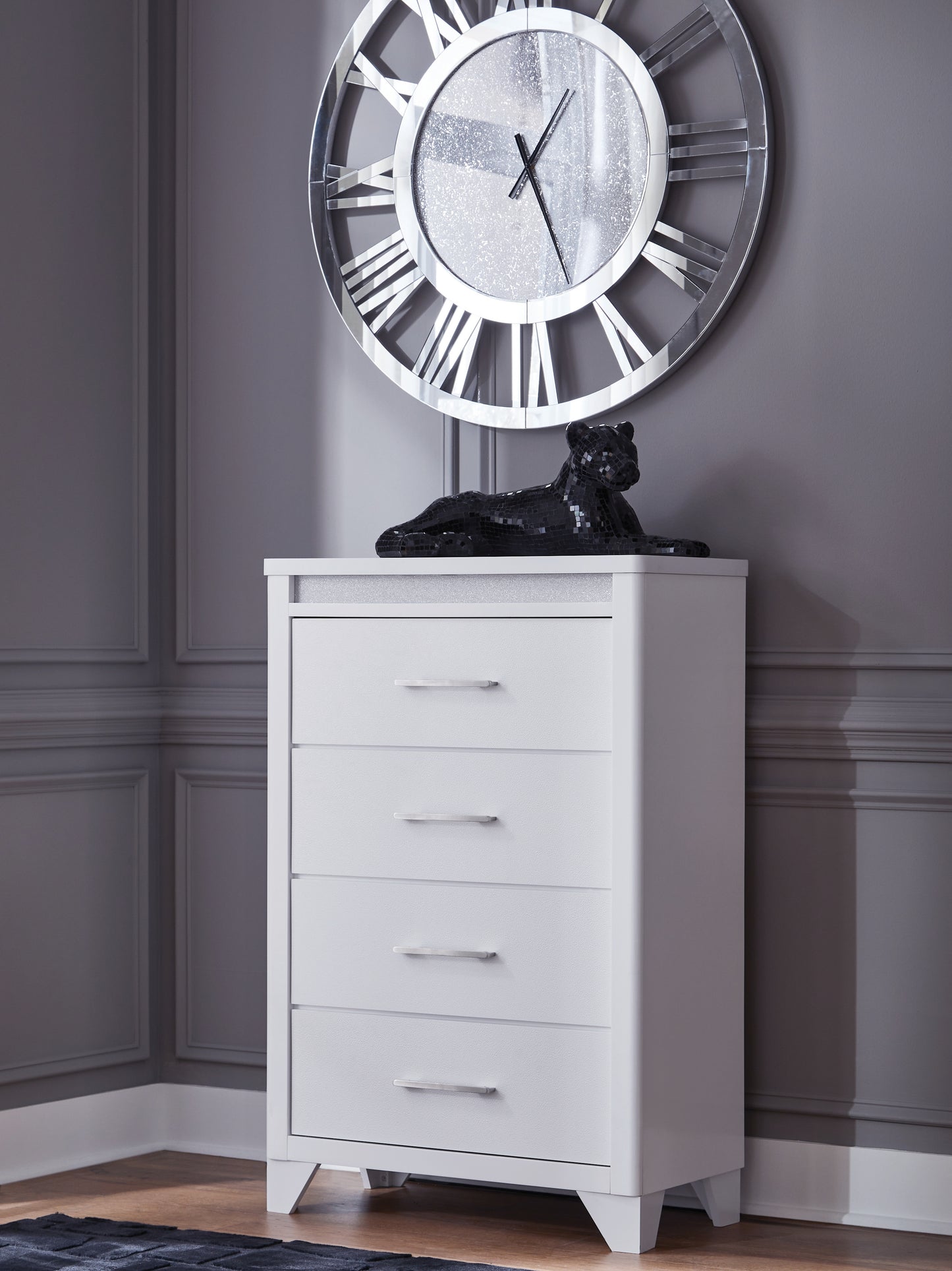 Myers Furniture Outlet - Ashley Furniture - Jarlee Bedroom - Four Drawer Chest / White - PCB392-46