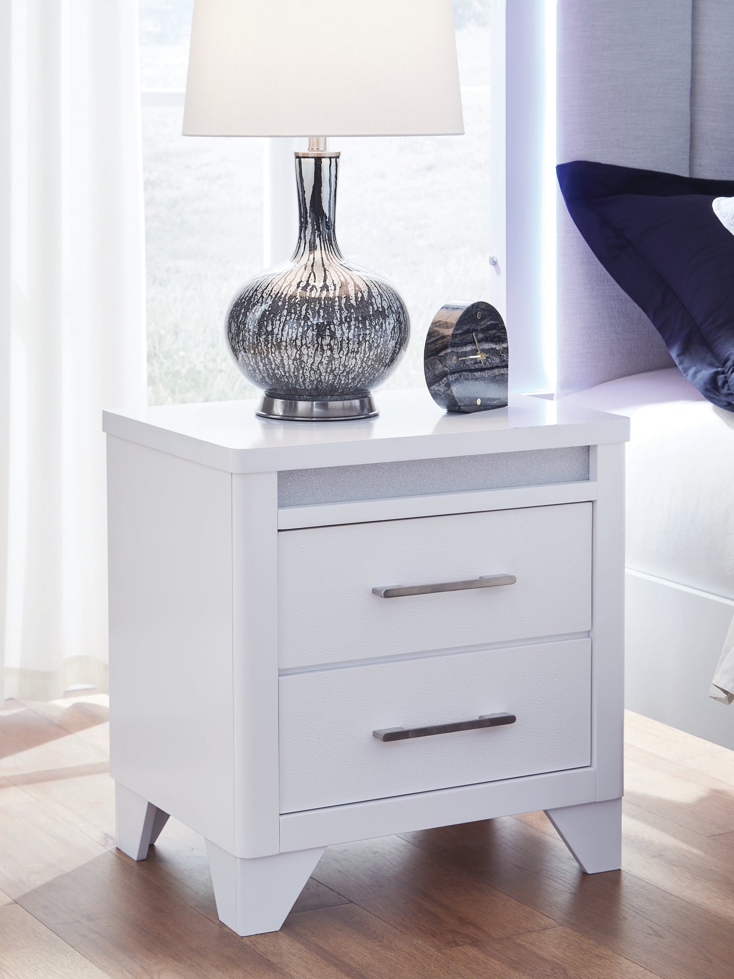Myers Furniture Outlet - Ashley Furniture - Jarlee Bedroom - Two Drawer Night Stand / White - PCB392-92