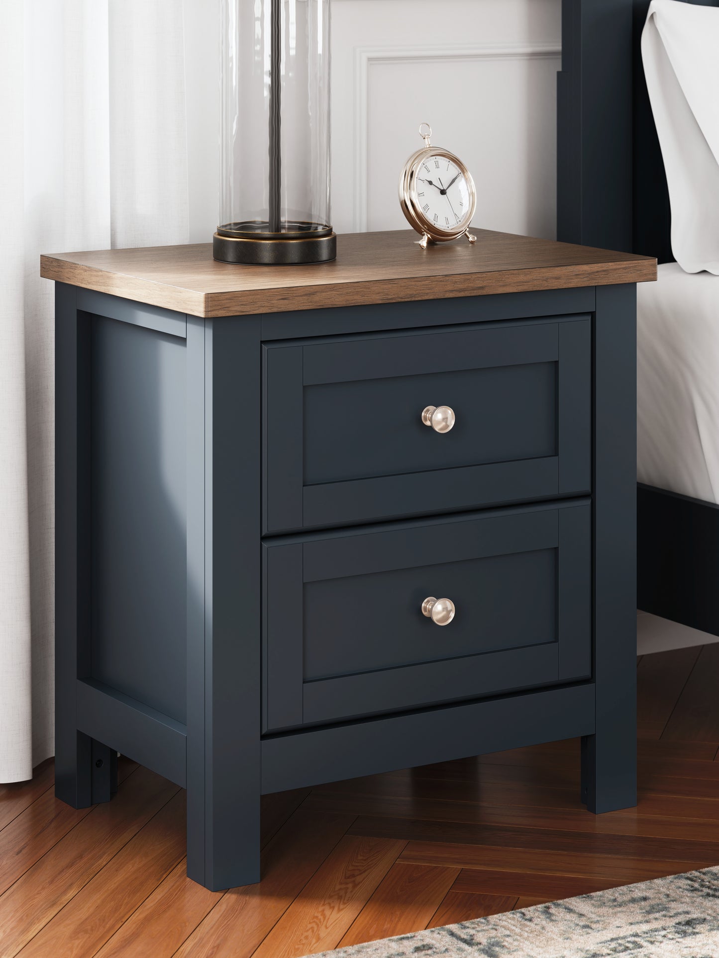 Myers Furniture Outlet - Ashley Furniture - Landocken Bedroom - Queen Panel Bed / Brown/Blue - B414B10