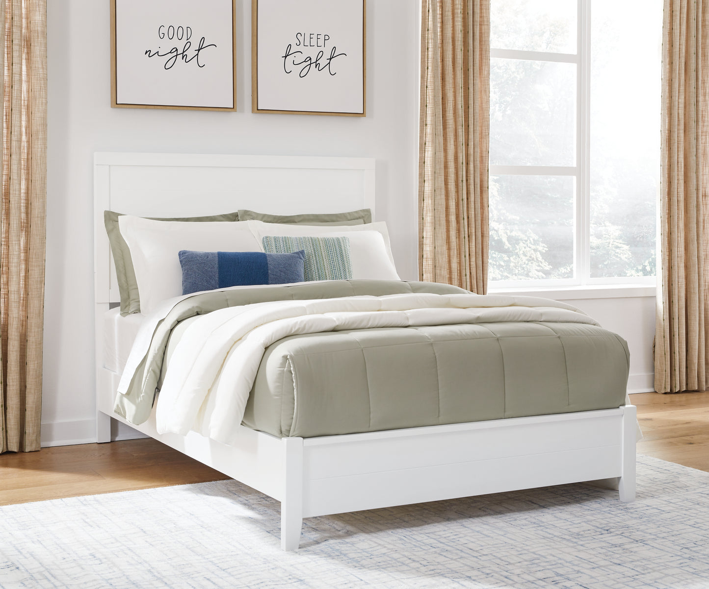 Myers Furniture Outlet - Ashley Furniture - Binterglen Bedroom - Full Panel Bed / White - B427B4