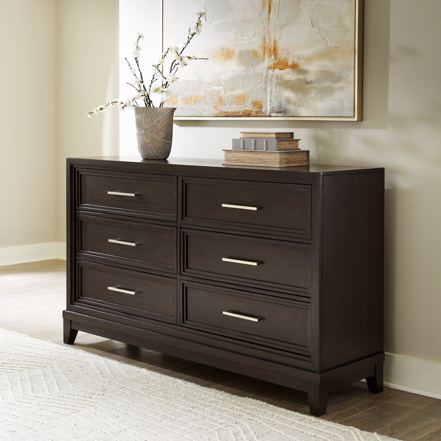 Myers Furniture Outlet - Ashley Furniture - Neymorton Bedroom - Dresser / Dark Grayish Brown - B618-31
