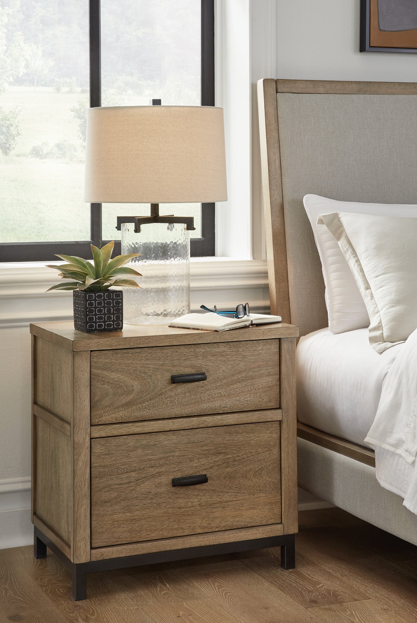 Myers Furniture Outlet - Ashley Furniture - Tomtyn Bedroom - Two Drawer Night Stand / Light Brown - B622-92