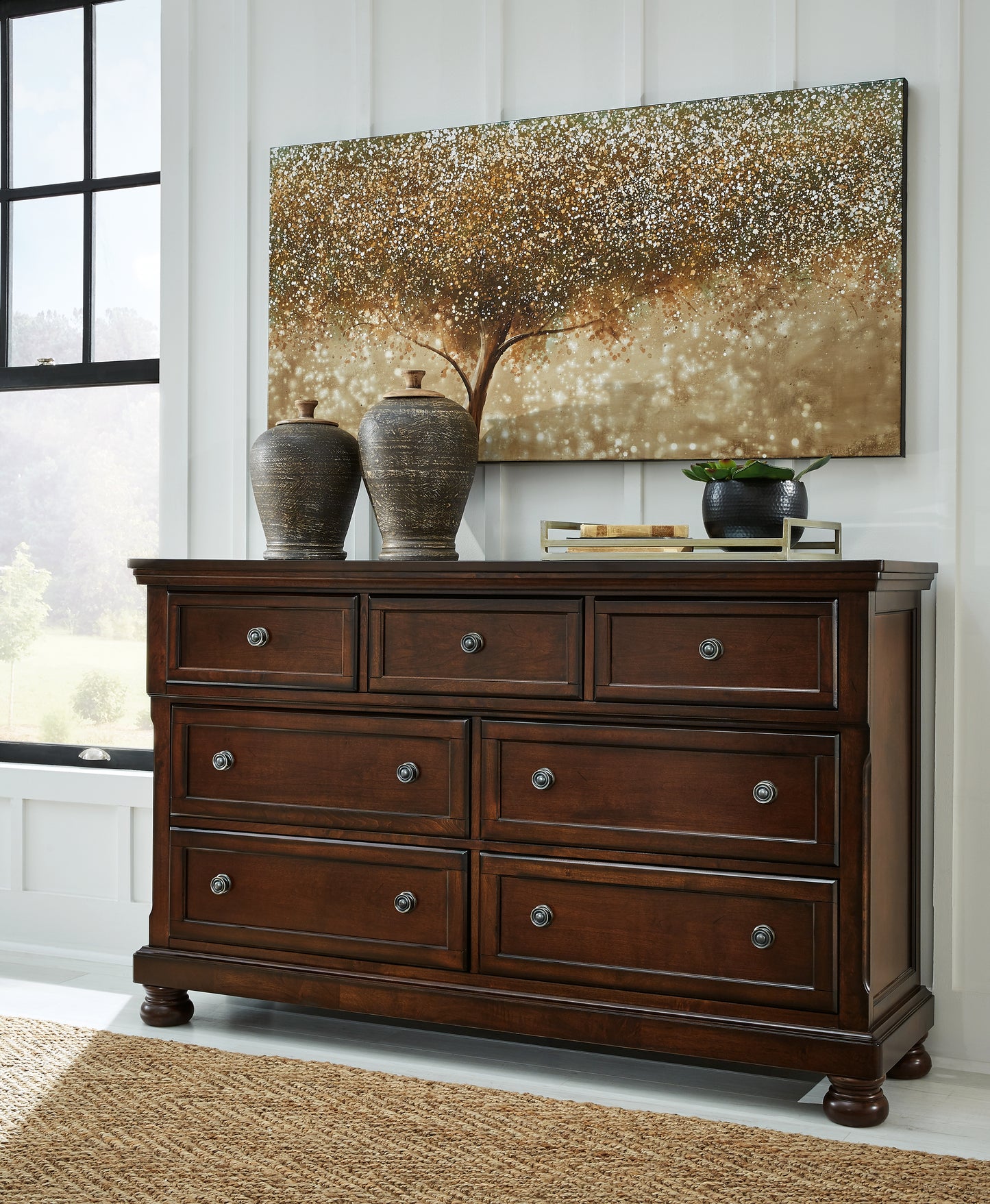Myers Furniture Outlet - Ashley Furniture - Porter Bedroom - Dresser / Rustic Brown - B697-31