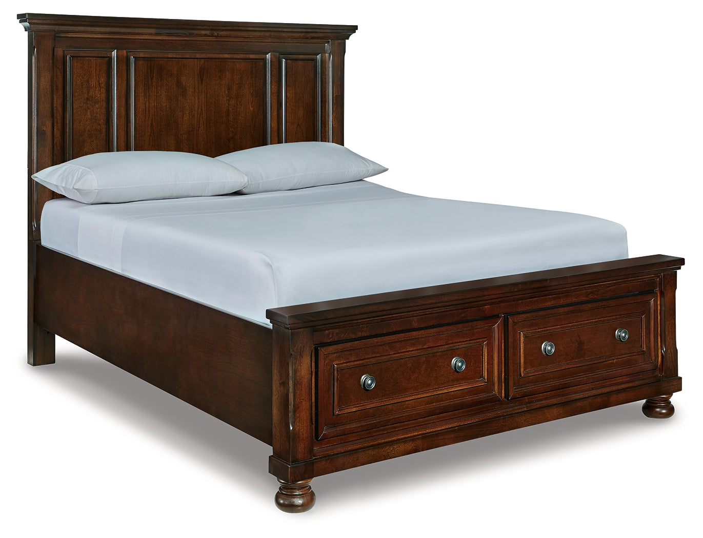 Myers Furniture Outlet - Ashley Furniture - Porter Bedroom - Queen Panel Storage Bed / Rustic Brown - B697B42