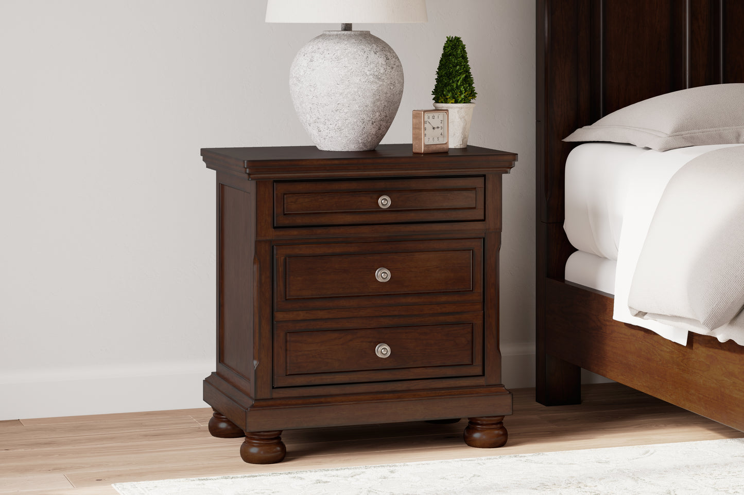 Myers Furniture Outlet - Ashley Furniture - Porter Bedroom - Two Drawer Night Stand / Rustic Brown - B697-92