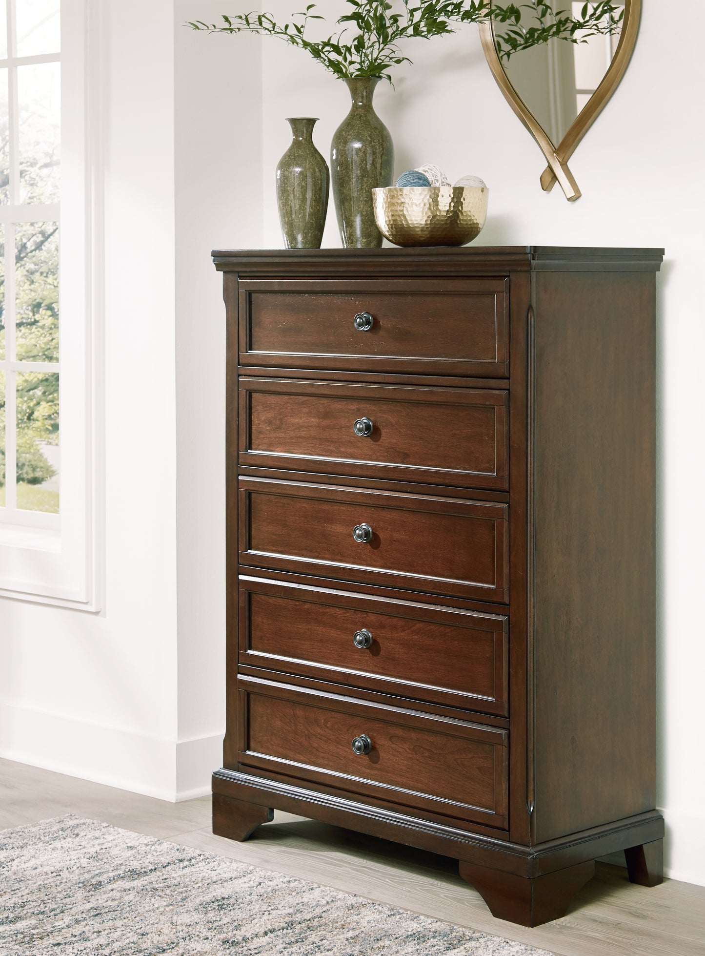 Myers Furniture Outlet - Ashley Furniture - Trellington Bedroom - Five Drawer Chest / Brown - B716-46