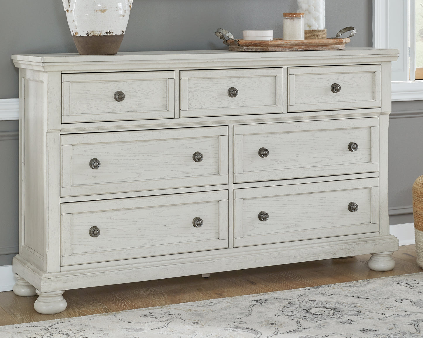 Myers Furniture Outlet - Ashley Furniture - Robbinsdale Bedroom - Dresser / Antique White - B742-31